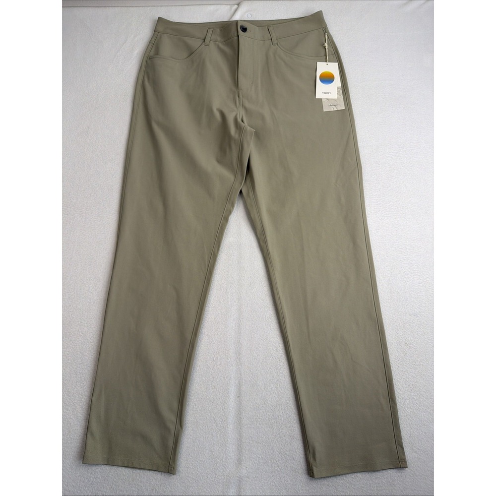 Vuori Pants Mens 33 Beige Meta Performance Stretch Straight Leg Chino V4009-S